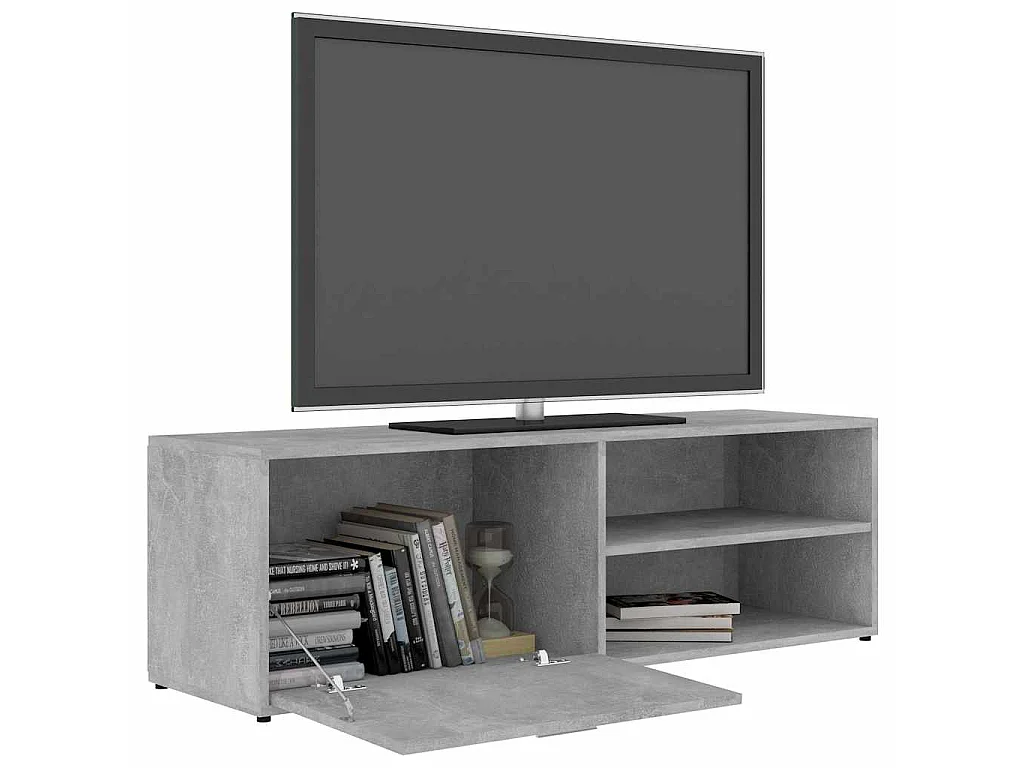 Móvel de TV 120x34x37 cm derivados de madeira cinzento cimento