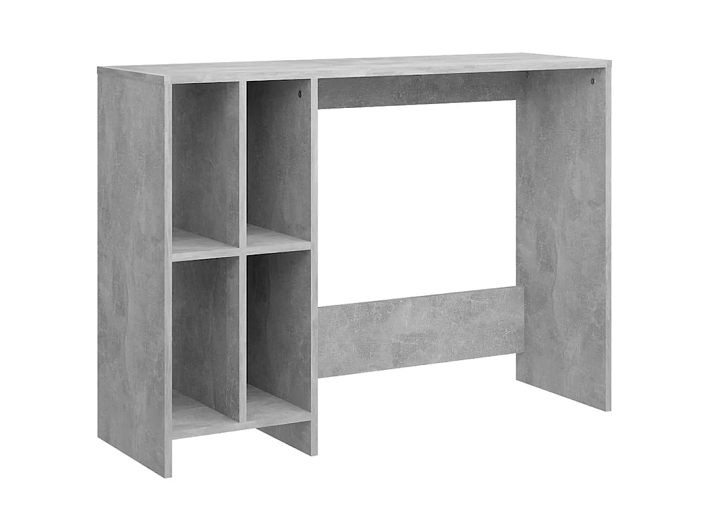 Bureau d'ordinateur portable gris béton bois d'ingénierie
