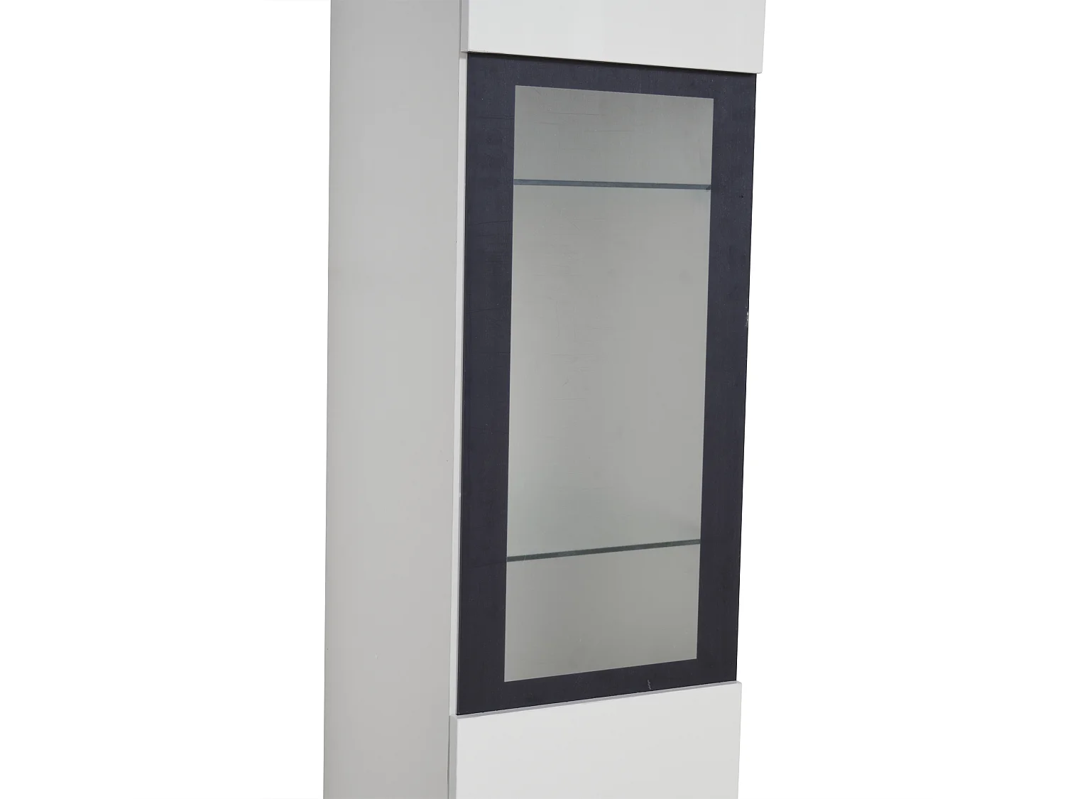 Ensemble de meubles TV muraux 3 pièces avec LED et rangement - Blanc brillant