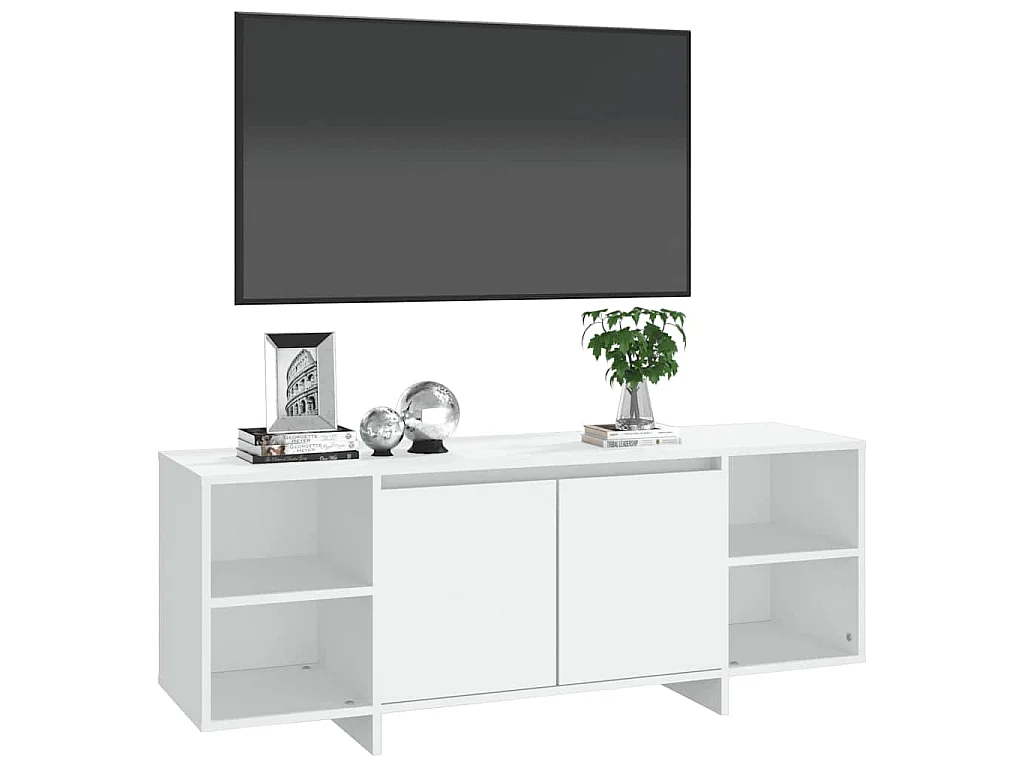 Mobile Porta TV Bianco 130x35x50 cm in Truciolato