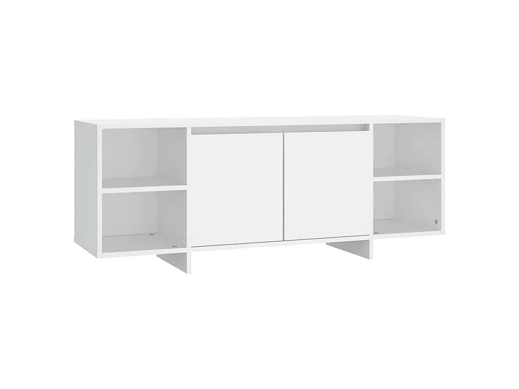 Meuble TV blanc 130x35x50 cm bois d'ingénierie