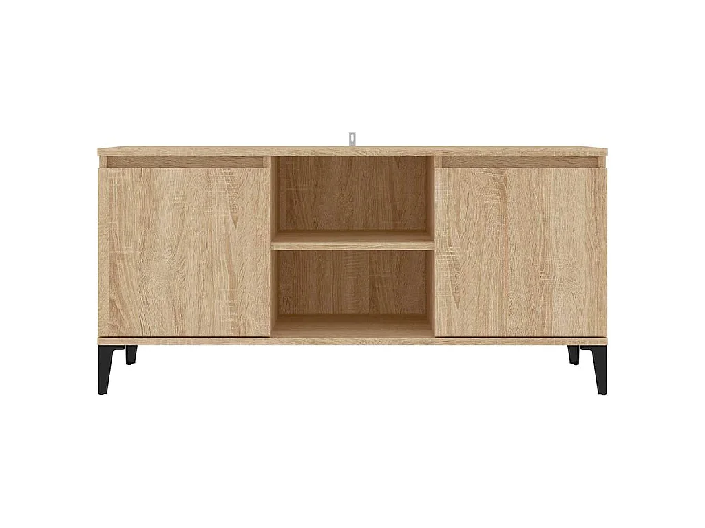 Meuble TV avec pieds en métal Chêne sonoma 103,5x35x50 cm