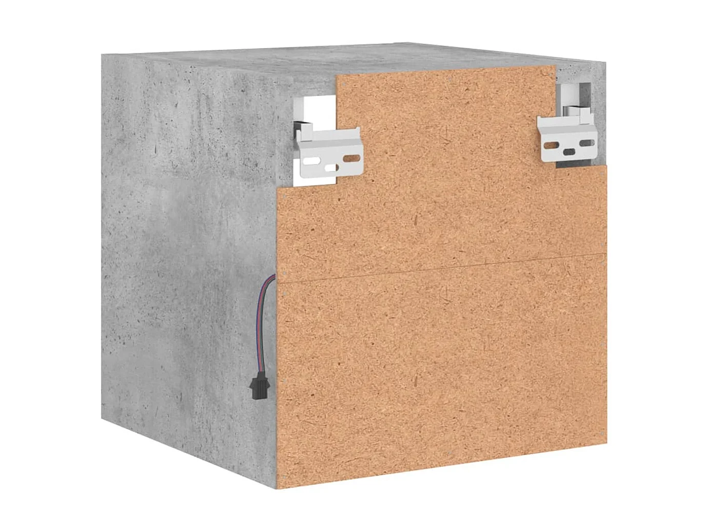 Tv-wandmeubels met LED 2 st 30x28,5x30 cm betongrijs