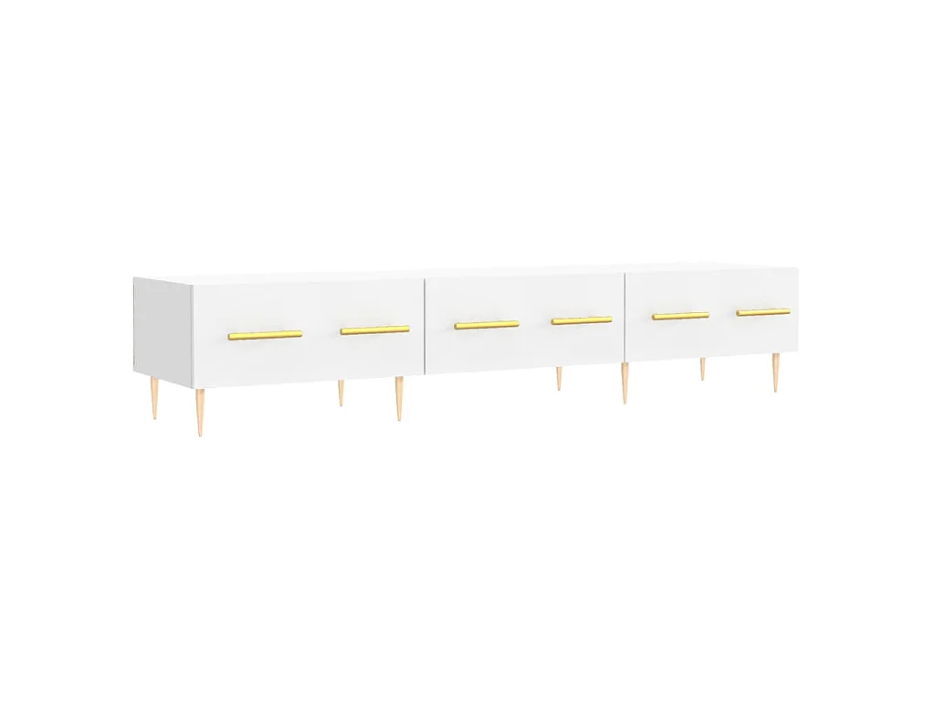 Meuble TV blanc 150x36x30 cm bois d'ingénierie
