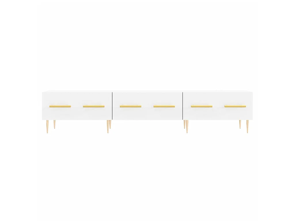 Meuble TV blanc 150x36x30 cm bois d'ingénierie