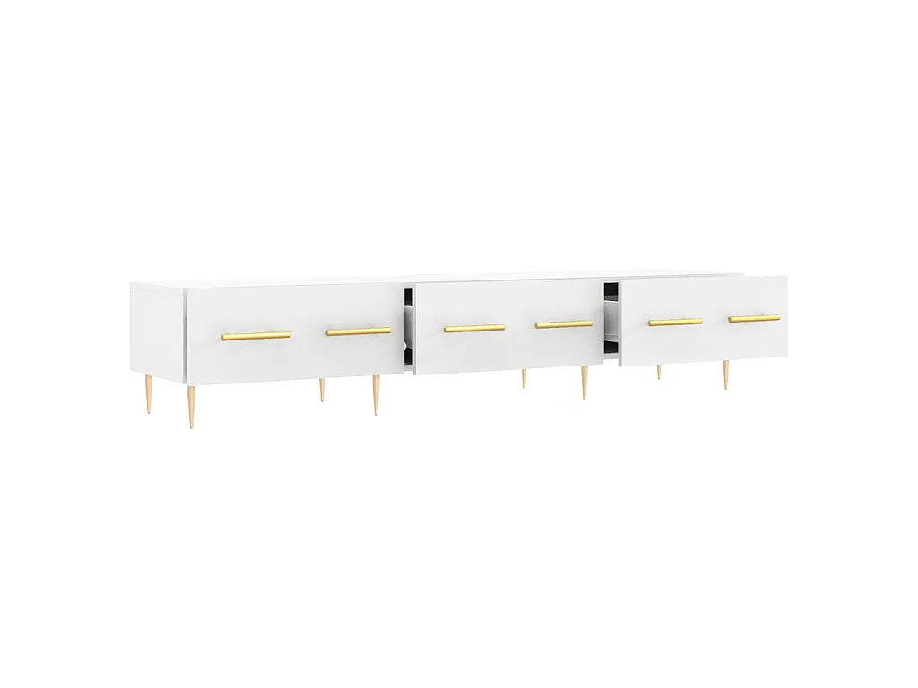 Mueble de TV madera de ingeniería blanco 150x36x30 cm