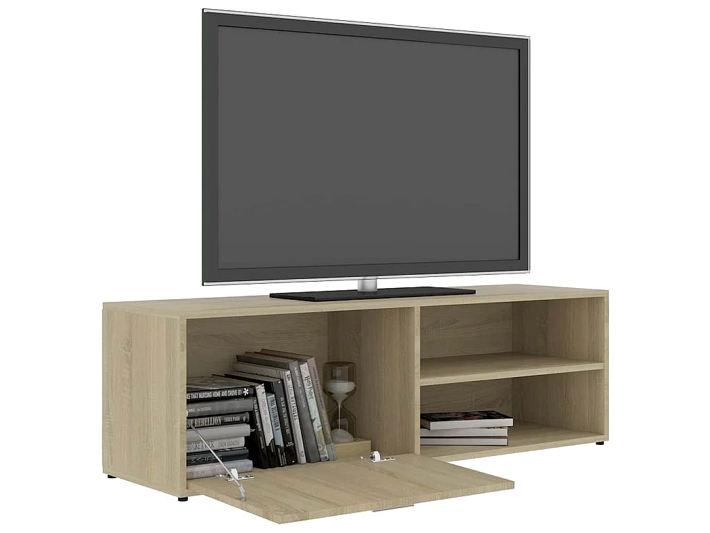 Meuble TV Chêne sonoma 120x34x37 cm Bois d’ingénierie