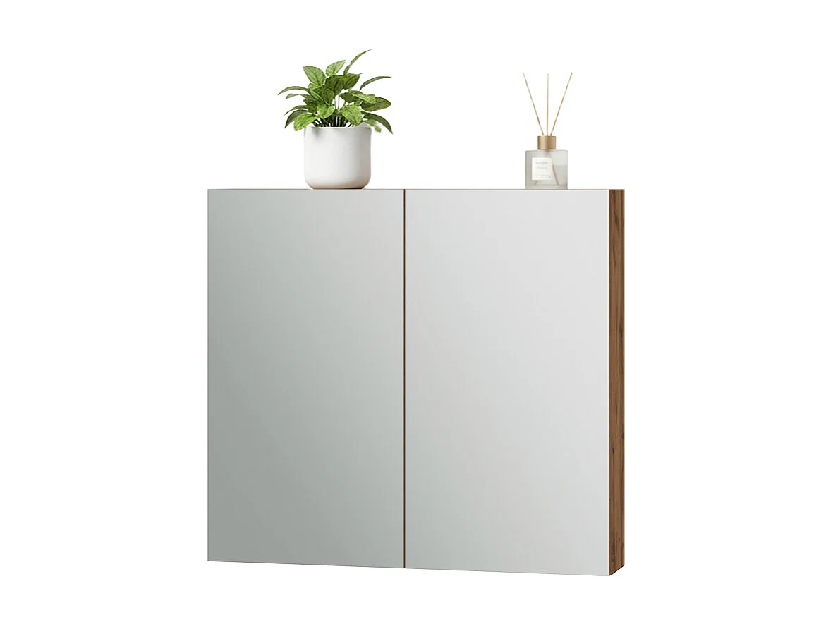 Szafka z lustrem w łazience dąb 79.7x16x73.2 lotta