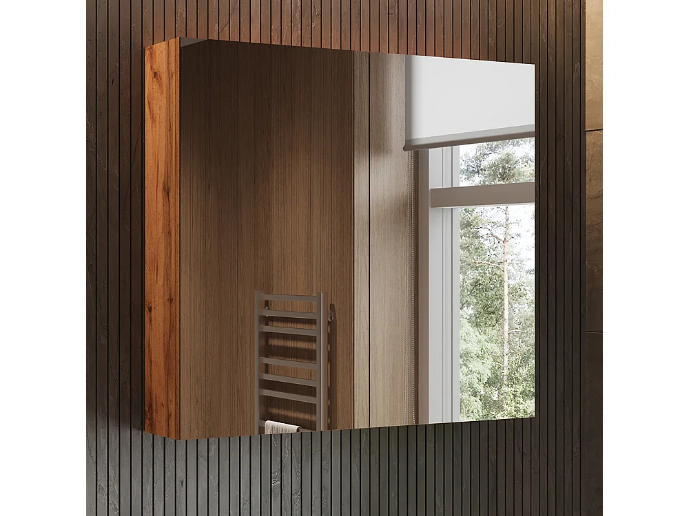 Armoire de toilette chêne 79.7x16x73.2 lotta