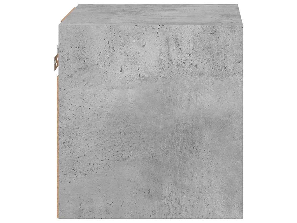 Meuble TV mural avec lumières LED gris béton 30x28,5x30 cm