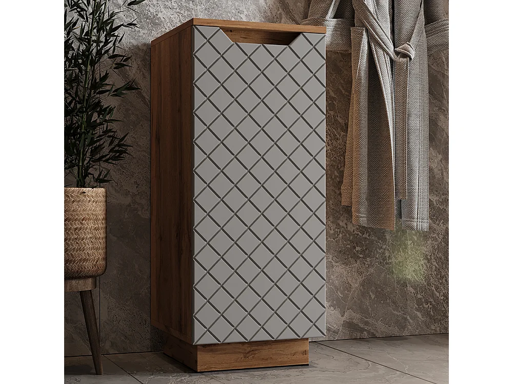 Szafka Midi dąb/szary ze strukturą płytek 33.4x35x81.9 lotta