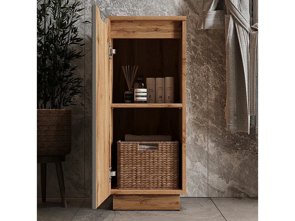 Szafka Midi dąb/szary ze strukturą płytek 33.4x35x81.9 lotta