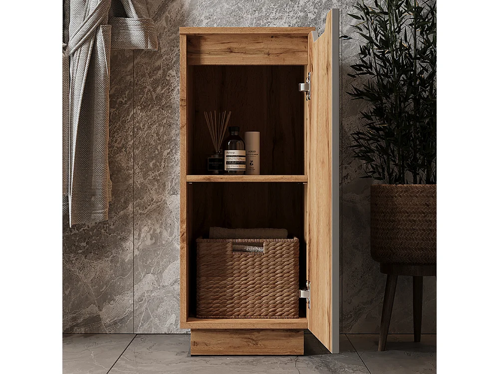 Szafka Midi dąb/szary ze strukturą płytek 33.4x35x81.9 lotta