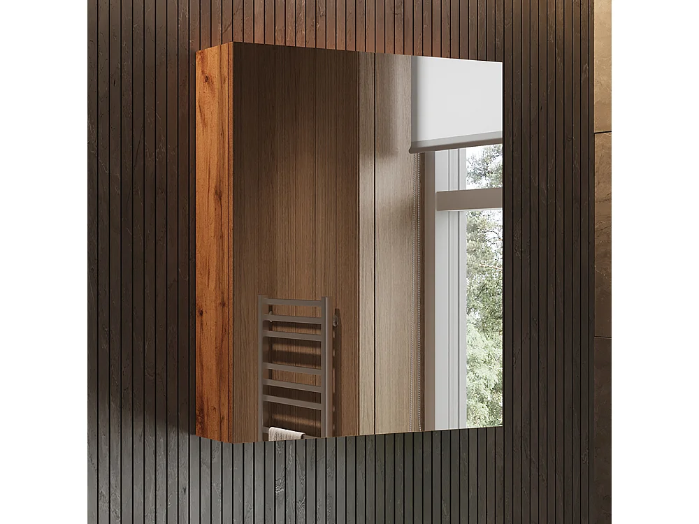 Armoire de toilette chêne 59.7x16x73.2 lotta