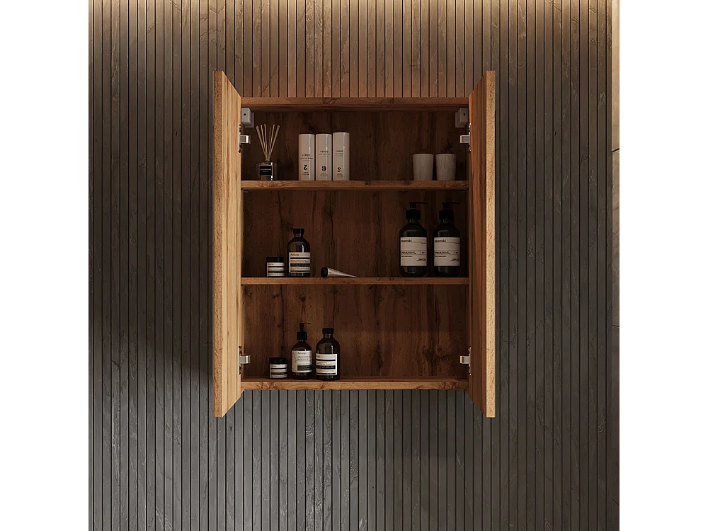 Armoire de toilette chêne 59.7x16x73.2 lotta