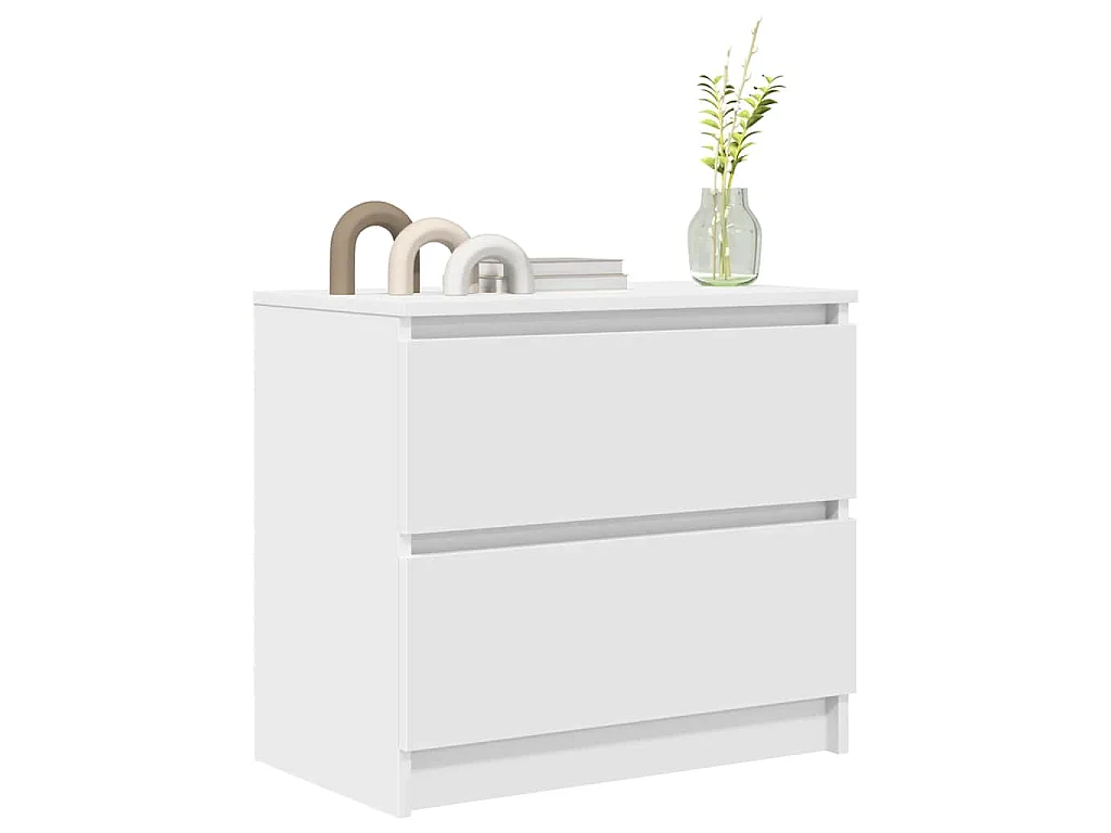 Meuble TV blanc 60x35x54 cm bois d'ingénierie