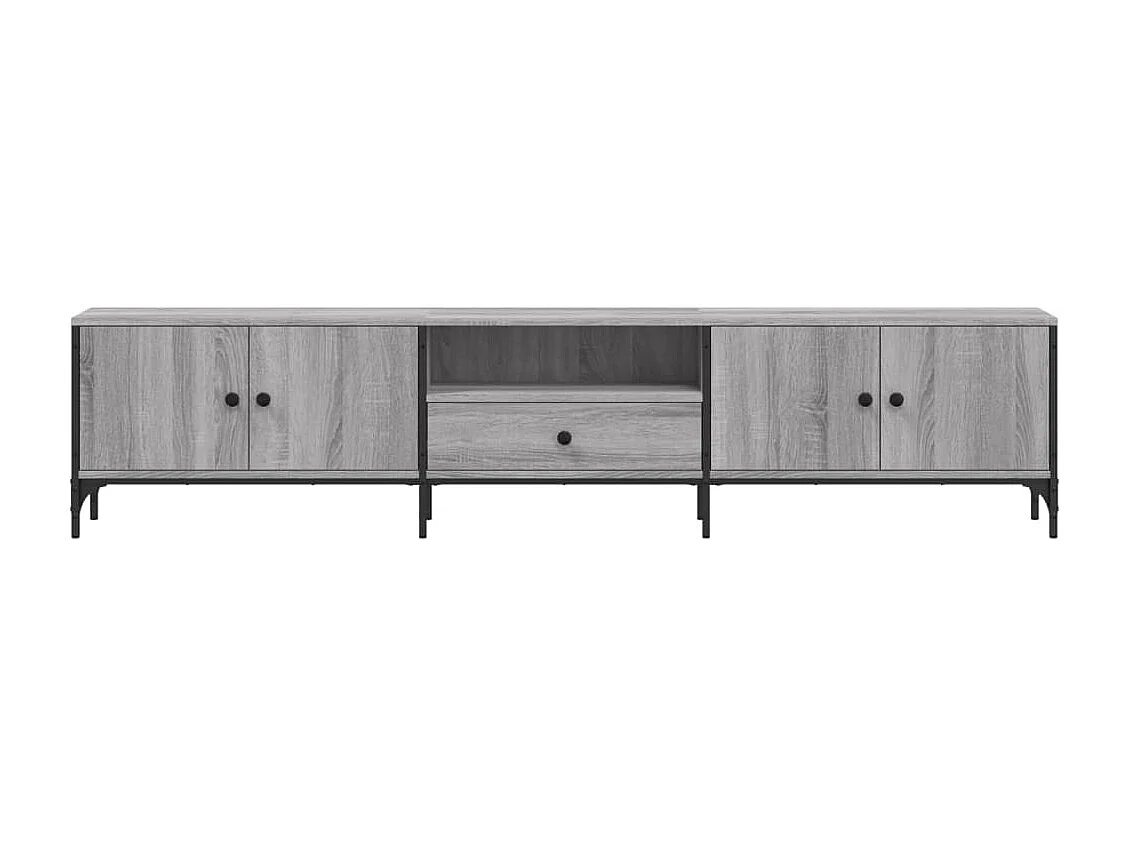 Meuble TV à tiroir sonoma gris 200x25x44 cm bois d'ingénierie