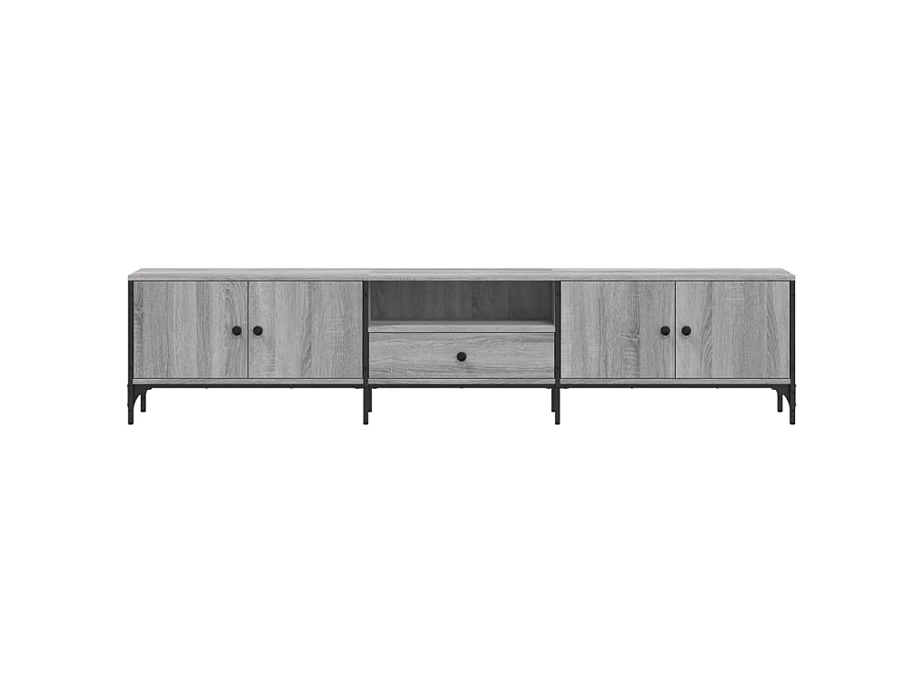 Mobile TV Cassetto Grigio Sonoma 200x25x44 cm Legno Multistrato