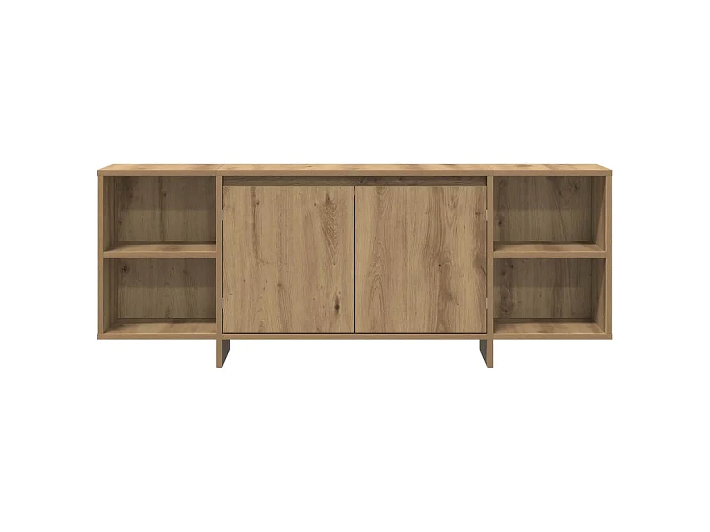 Tv-meubel 130x35x50 cm bewerkt hout artisanaal eikenkleur