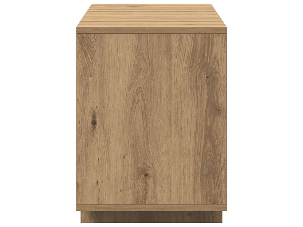 Tv-meubel 130x35x50 cm bewerkt hout artisanaal eikenkleur