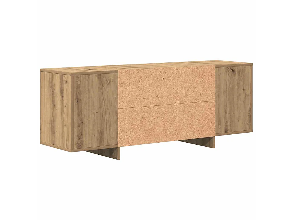 Tv-meubel 130x35x50 cm bewerkt hout artisanaal eikenkleur