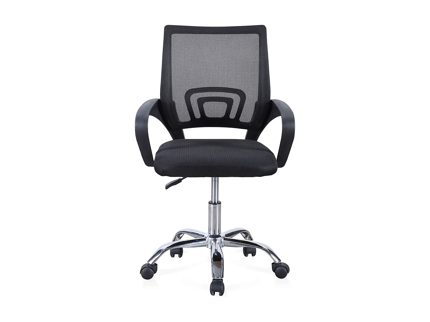 Silla Estudio Oficina Vita Negro Reposabrazos Ruedas Regulable 60x102x60 cm