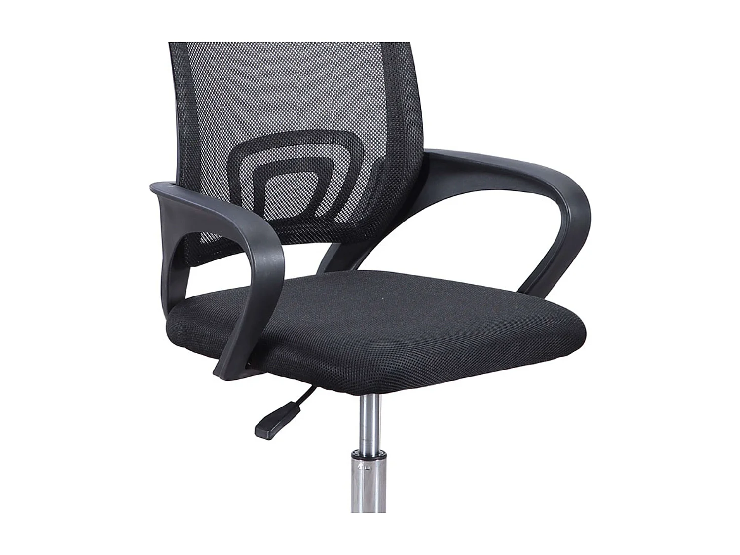 Silla Estudio Oficina Vita Negro Reposabrazos Ruedas Regulable 60x102x60 cm