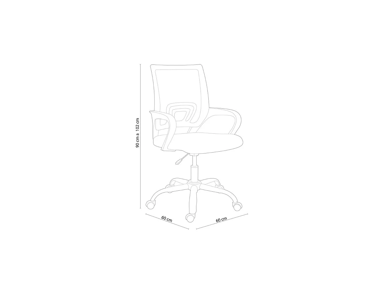 Silla de oficina Vita Negro
