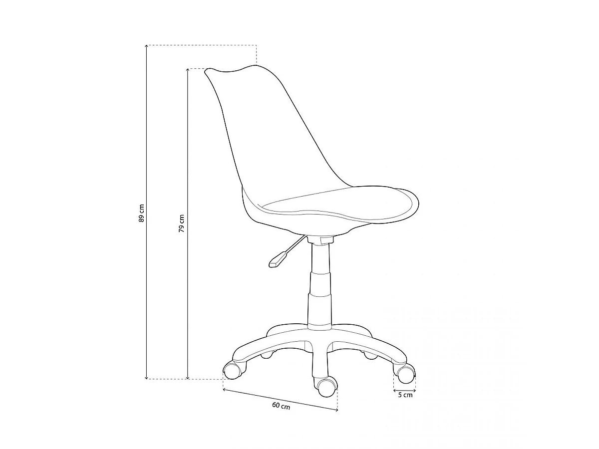 Chaise d'étude Lina blanche Modern Office