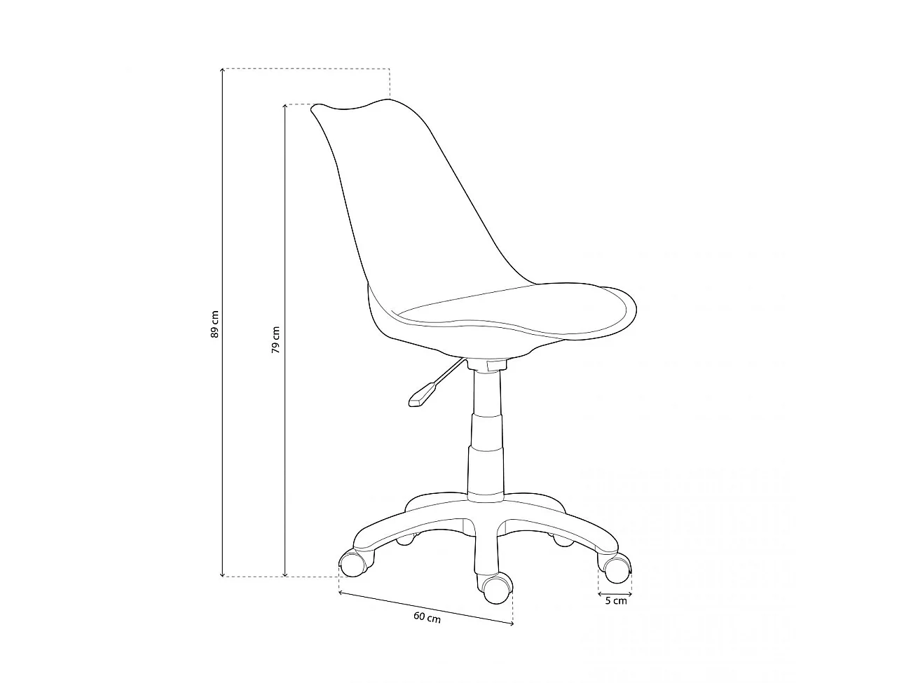 Chaise d'étude Lina blanche Modern Office