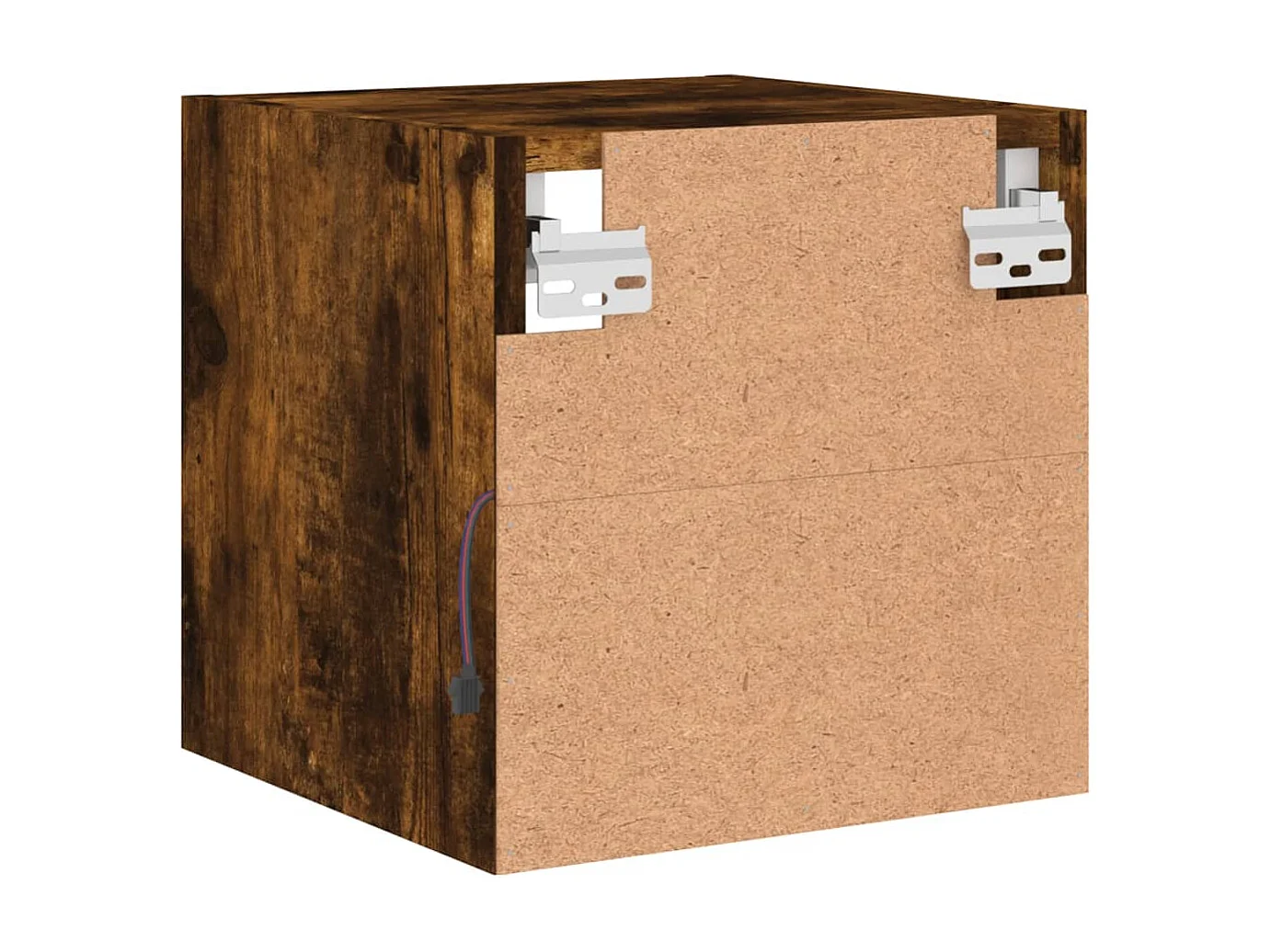 Tv-wandmeubels met LED 2 st 30x28,5x30 cm gerookt eikenkleurig