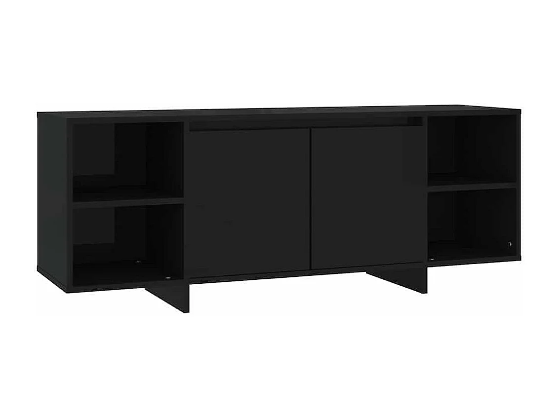 Tv-meubel 130x35x50 cm bewerkt hout zwart
