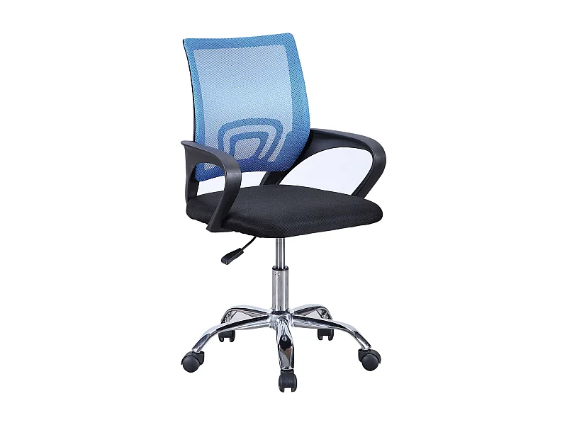Silla Estudio Oficina Vita Colorido Azul con Reposabrazos y Ruedas 60x102x60 cm