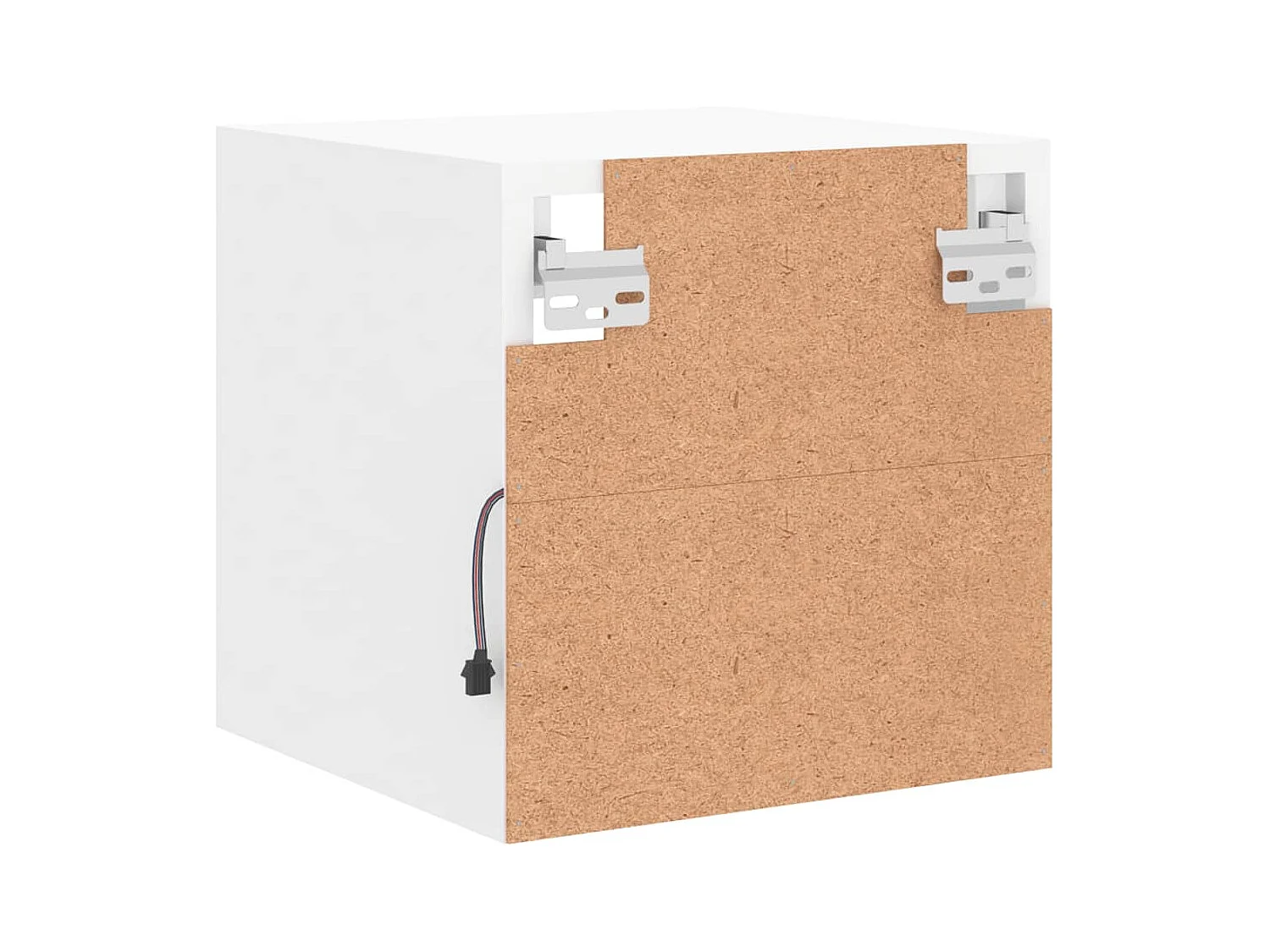 Meuble TV mural avec lumières LED blanc 30x28,5x30 cm