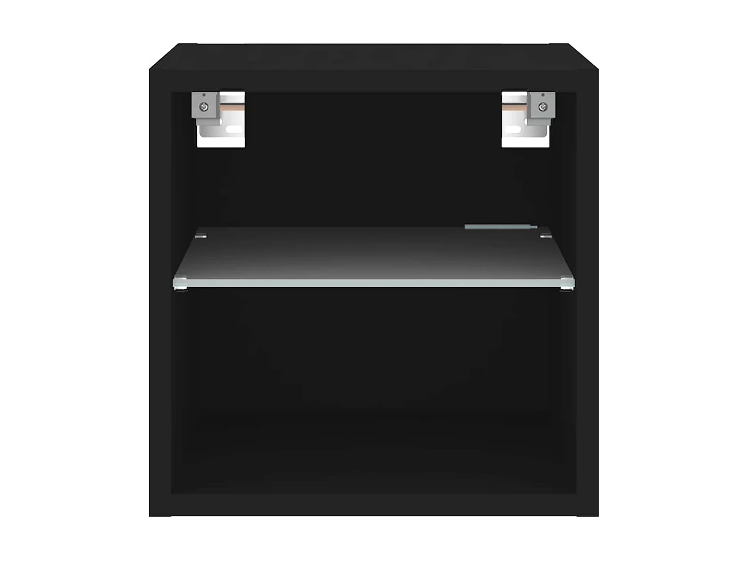 Meuble TV mural avec lumières LED noir 30x28,5x30 cm