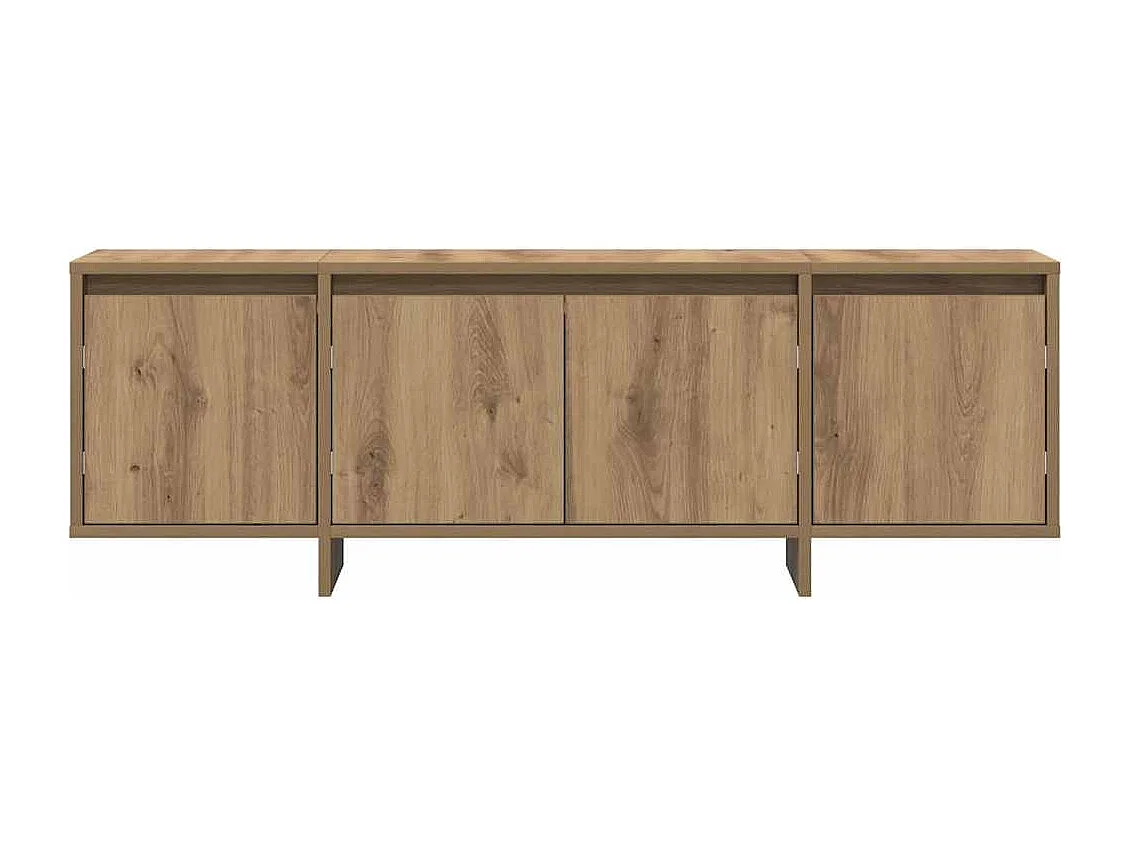 Meuble TV chêne artisanal 120x30x40,5 cm bois d'ingénierie