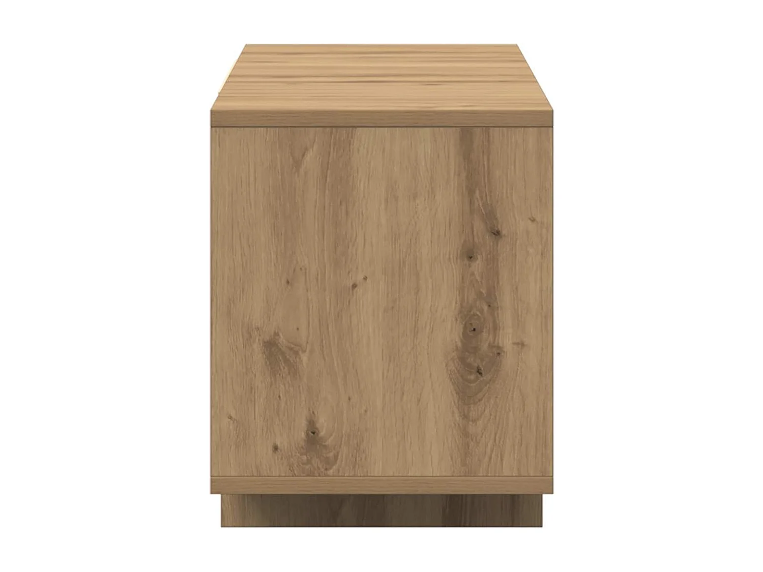 Meuble TV chêne artisanal 120x30x40,5 cm bois d'ingénierie