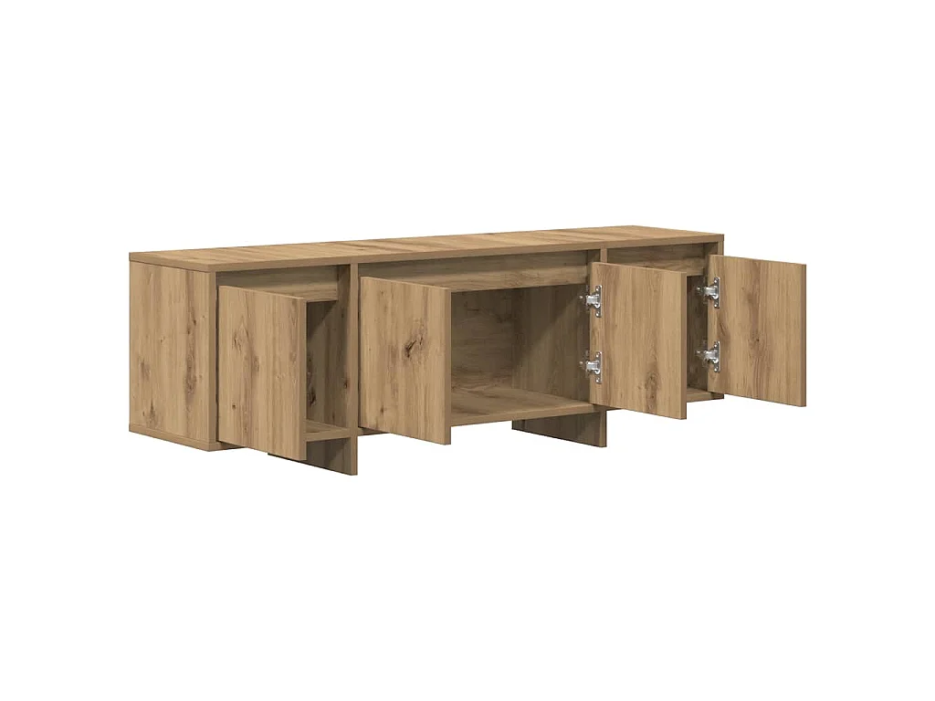Tv-meubel 120x30x40,5 cm bewerkt hout artisanaal eikenkleurig