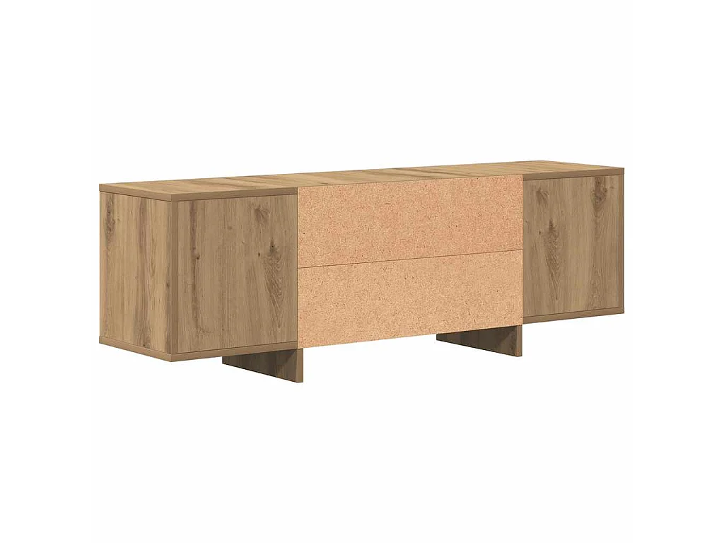 Tv-meubel 120x30x40,5 cm bewerkt hout artisanaal eikenkleurig