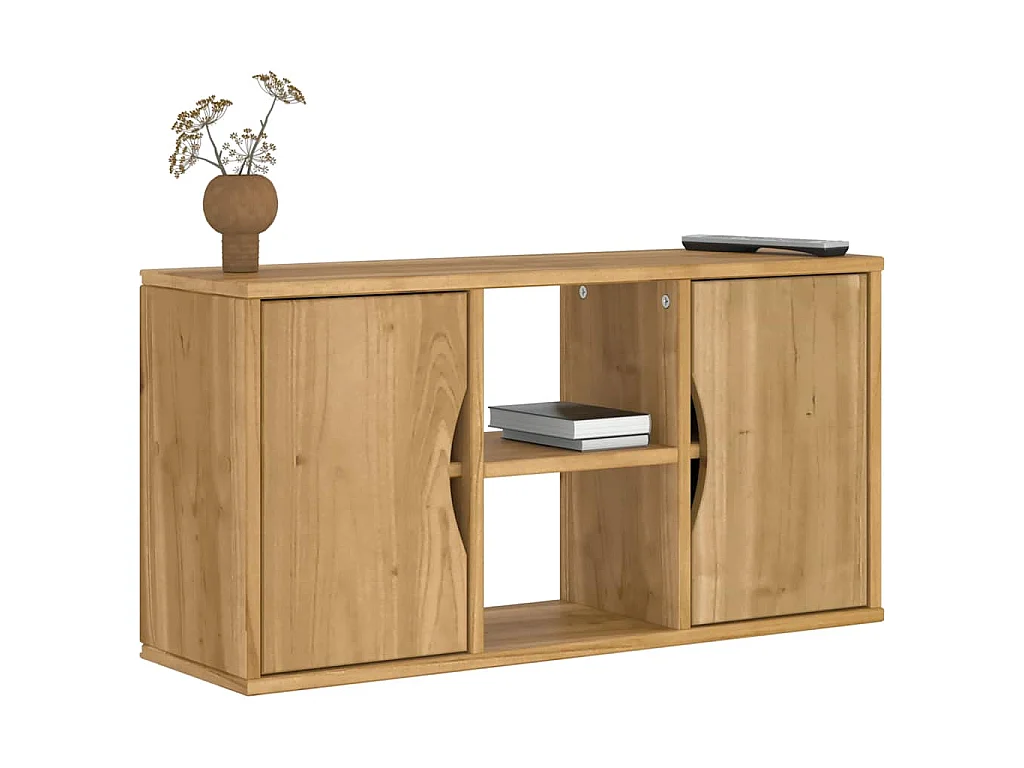 Tv-meubel ODDA 79x24x40 cm massief grenenhout