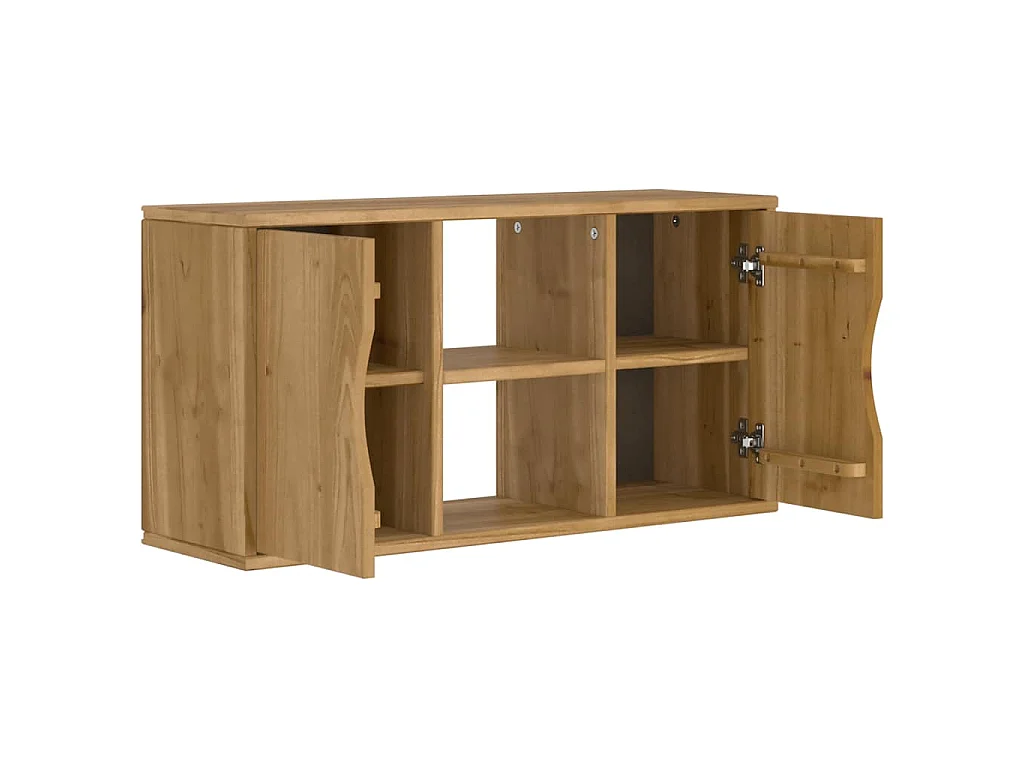 Tv-meubel ODDA 79x24x40 cm massief grenenhout
