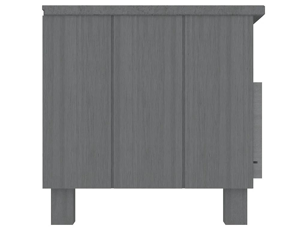 Meuble TV HAMAR Gris foncé 106x40x40 cm Bois massif de pin