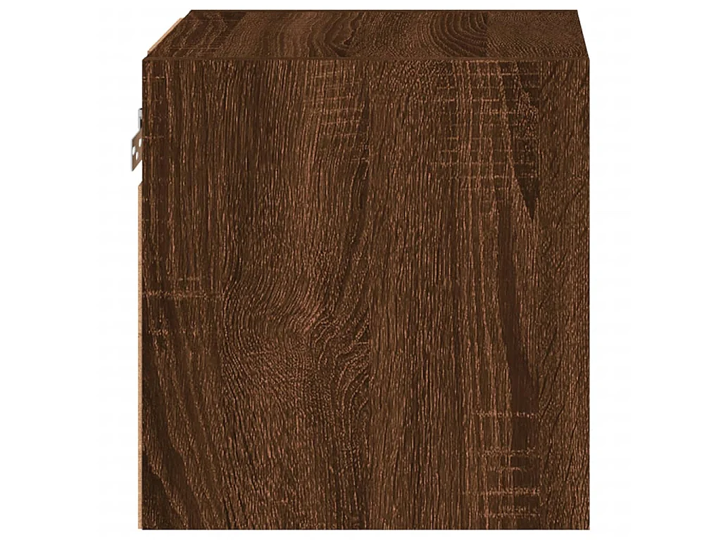 Tv-wandmeubel met LED-verlichting 30x28,5x30 cm bruineikenkleur