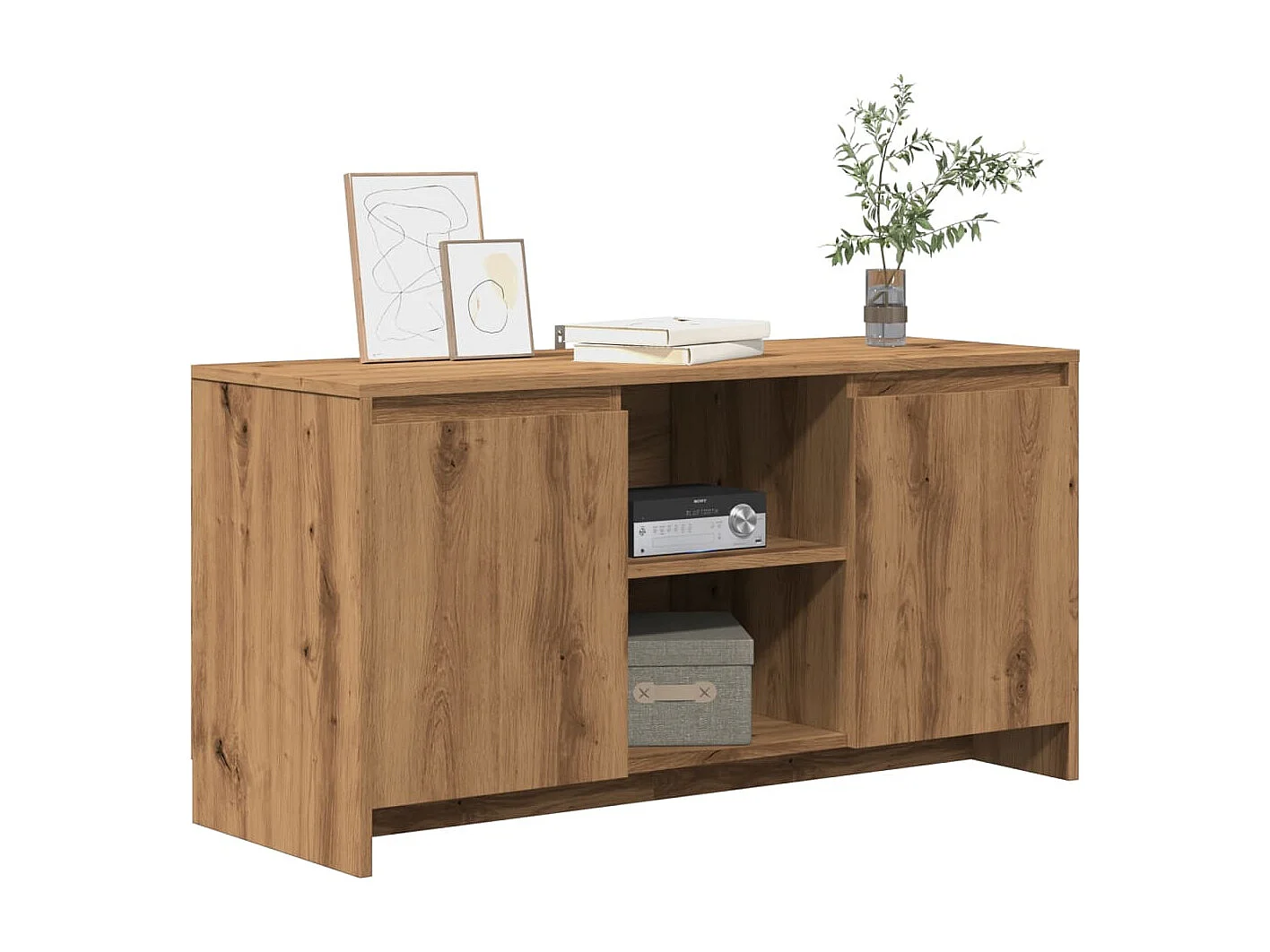Mobile TV Rovere Artigianale 102x37,5x52,5 cm Legno Multistrato