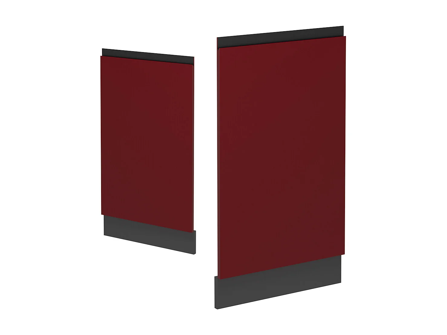 Façade de lave-vaisselle rouge 45x1.6x81.8 r-line