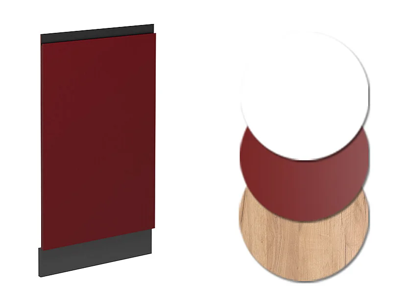 Façade de lave-vaisselle rouge 45x1.6x81.8 r-line