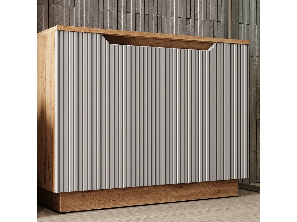 Mobile sottolavabo per bagno rovere/grigio a righe 79.6x32x62.1 lotta