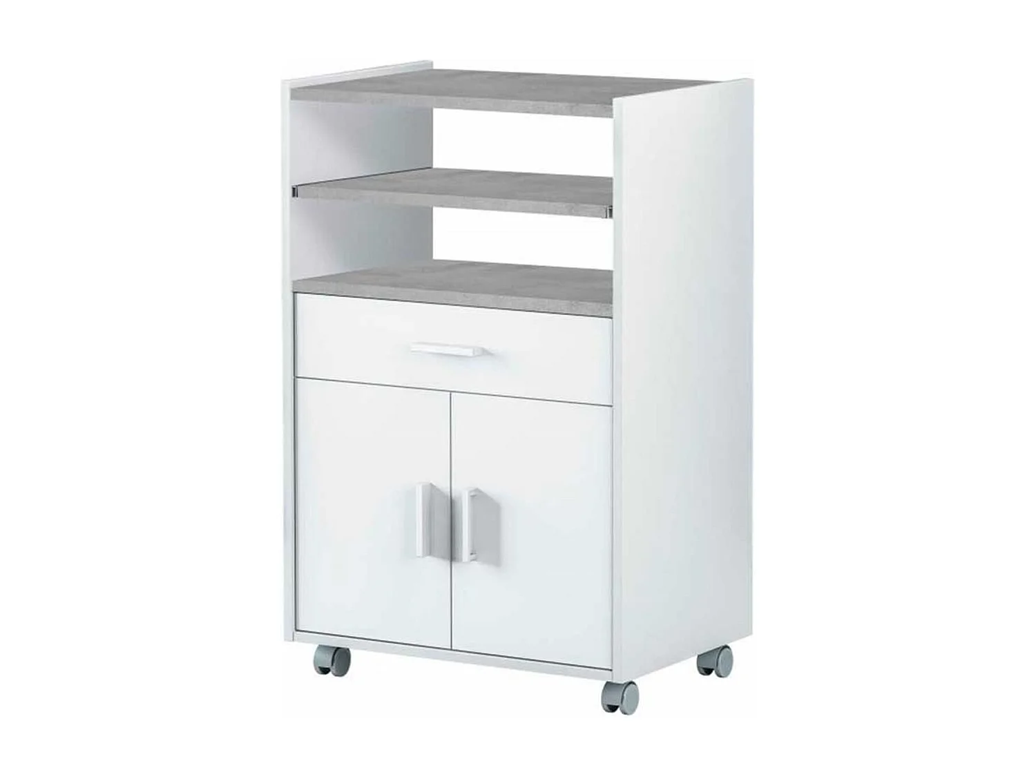 TIDY Magnetronkast - Artik Betonwit - 2 Deuren + 1 Lade - 92 x 59 x 40 cm