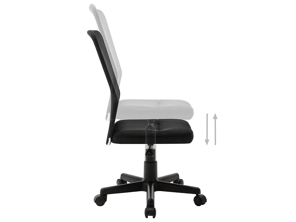 Silla de oficina de tela de malla negra 44x52x100 cm
