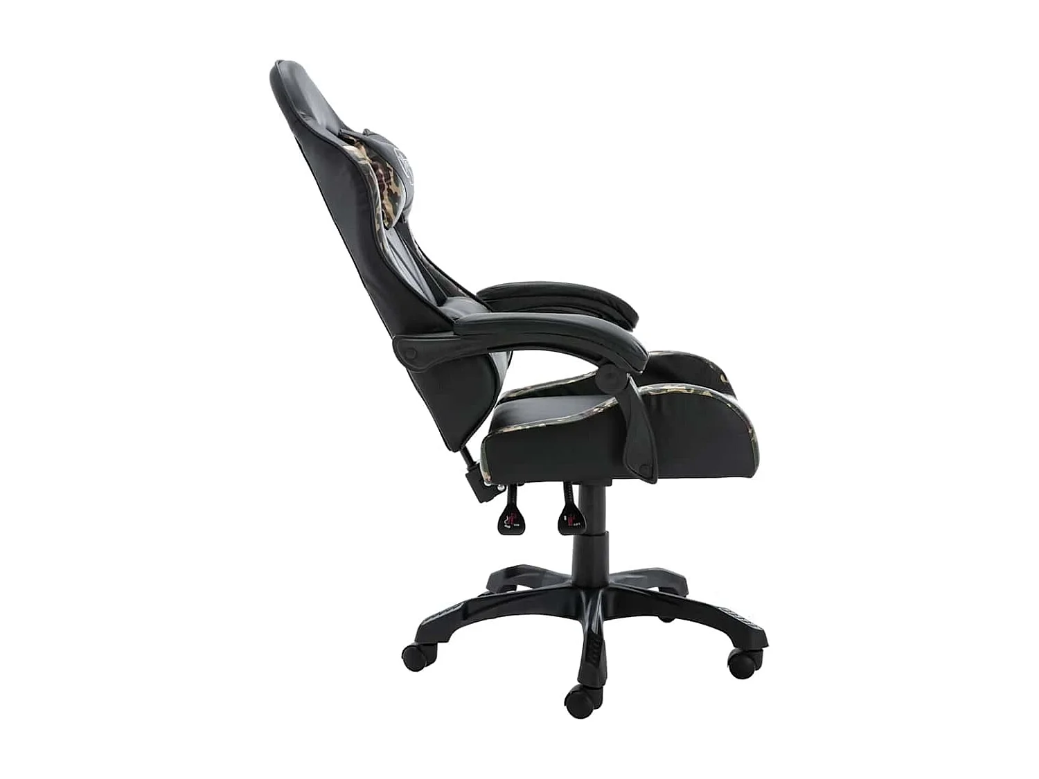 Racestoel kunstleer zwart en camouflage